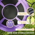 thumbnail image 4 of Qaba Saucer Swing Seat for Kids with Height Adjustable Hanging Ropes Purple, 4 of 10