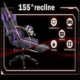 thumbnail image 6 of Video Game Chair for Adults, Computer Chair Gaming Chairs for Kids, Adjustable Lumbar Pillow Headrest Office Desk Chair Gamer Chair with Footrest, 6 of 9