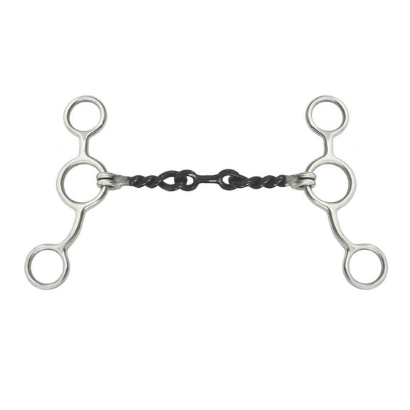 AJ Tack Junior Cow Horse Sweet Iron Dogbone Twisted Gag Bit