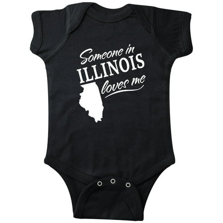 

Inktastic Someone in Illinois Loves Me Gift Baby Boy or Baby Girl Bodysuit