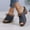 Blue, variant on Viluyesy Women's Block Heels Sandals, Bowknot Hollow Slip-On Soft Sole Spring Summer New Style Slide Shoes Blue 6.5