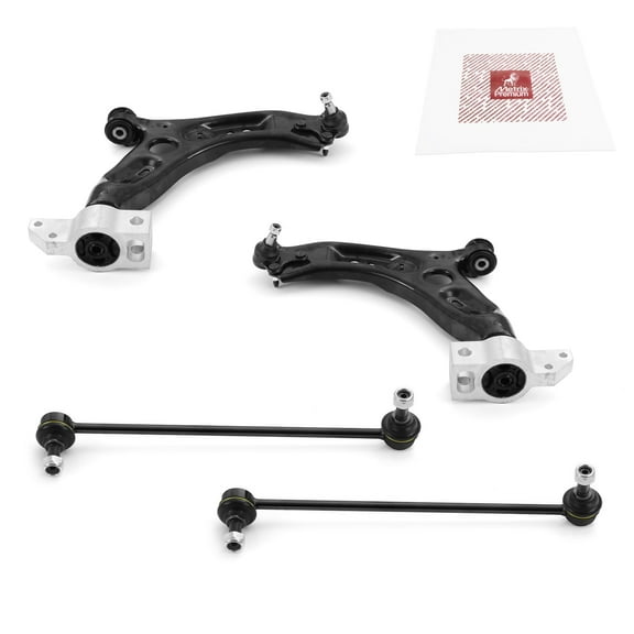Metrix Premium Chassis Parts - 4 PC Front L/R Lower Control Arm & Front L/R Sway Bar Stabilizer End Link Kit Fits 11-17 Volkswagen CC, 11-12 Passat CC Mexico, RK622854 RK622855, K80478