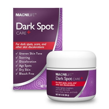 MagniLife Dark Spot Cream, IRF13 Natural Treatment Diminishes Sun-Damage, Liver Spots, Freckles & Discoloration For Younger Looking Skin - Fader & Corrector For Face, Chest, Hands & Body - 2oz