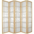 thumbnail image 4 of Oriental Furniture 72'' x 70'' Bamboo Tree Double Cross Shoji 5 Panel Room Divider, 4 of 4