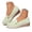 Green, variant on Women's Leather Wedge Loafers Wide Width Solid Color Comfortable Platform Slip on Business Walking Shoes Green Size 9.5