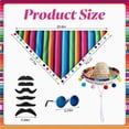 thumbnail image 2 of Festive Mexican Porch Goose Clothes Set - Durable Lawn Goose Outfit with Sombrero, Poncho, Sunglasses & Interchangeable Mustaches for Large Outdoor Garden Statue Decor, 2 of 5