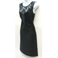 thumbnail image 3 of Metaphor Black Floral Lace, Pleated, Sheath Dress, Women's 6, 3 of 4
