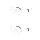 thumbnail image 1 of Minnieouse Montura de gafas redondas para hombre/mujer, gafas falsas transparentes, monturas de gafas redondas para mujer/hombre Type3 NO3, 1 of 6
