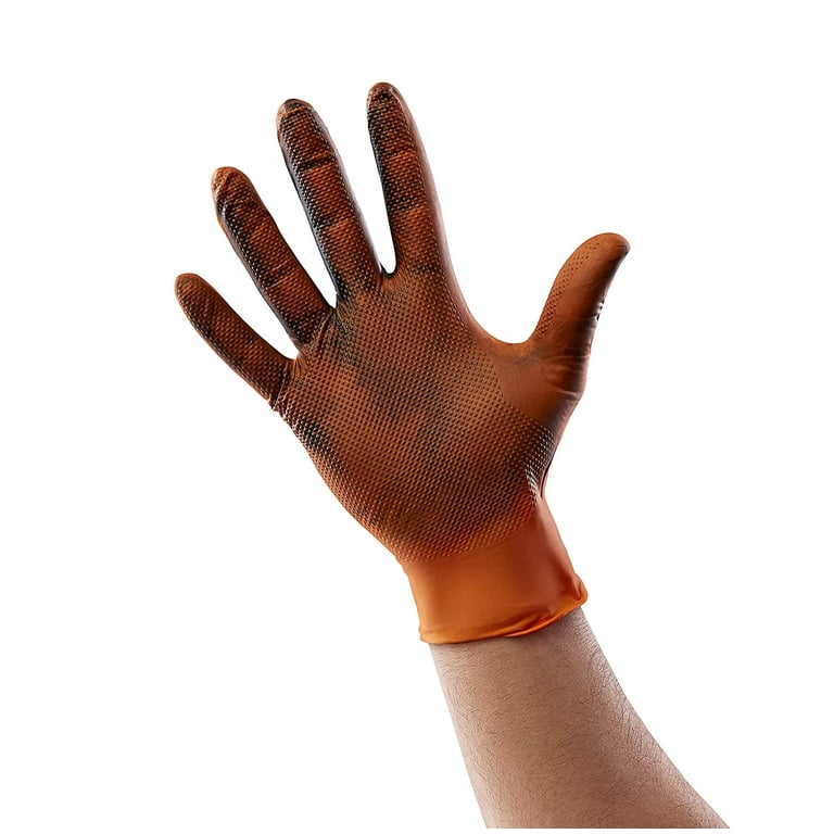 L/XL Max Grip Orange Gloves