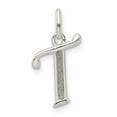thumbnail image 4 of 925 Sterling Silver Polished Glitter Enamel Letter T Shaped Pendant, 4 of 5