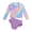 Purple Leopard, variant on Emy Dola Girls Rash Guard UPF+ 50 Swimsuit Set Leopard Prints Long Sleeve Bathing Suit Two Piece Bikini Swimwear For 4-7 Years