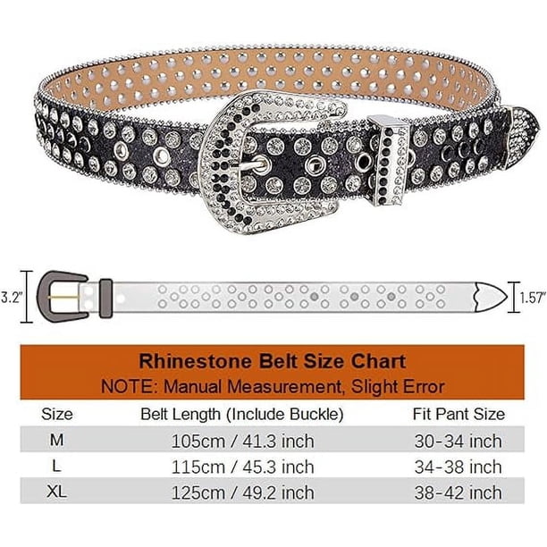 Dream Apparel Rhinestone Belt for Men and Women, Western 