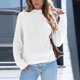 thumbnail image 3 of Suéter de cuello alto para mujer, jersey de color liso, suéter de punto de cuello alto, blusa de cuello alto para mujer, 3 of 6