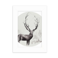 thumbnail image 1 of Reindeer mas Artistic Effect Watercolor Desktop Photo Frame Picture Display Decoration Art Painting, 1 of 3