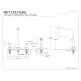 thumbnail image 2 of Kingston KB711AL Victorian Two-Handle 4-Hole 8" Centerset Kitchen Faucet with Side Sprayer in Polished Chrome, 2 of 4