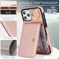 thumbnail image 5 of Allytechgroup iPhone 11 Pro Max Wallet Case, Ring Holder Stand Cards Slots Shockproof Retro Flip Back Cover Phone Case for Apple iPhone 11 Pro Max, Rosegold, 5 of 6