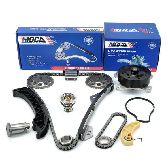 MOCA AUTOPARTS Timing Chain Kit with Water Pump Thermostat Fit for 2008-2014 Scion xD 1.8L & 2009-2013 Toyota Matrix 1.8L
