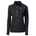 thumbnail image 2 of Women's Cutter & Buck  Black Jacksonville Jaguars Adapt Eco Knit Stretch Recycled Half-Zip Pullover Top, 2 of 3
