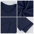 thumbnail image 6 of Dwellite Mens Long Sleeve Shirts Fashion Crew Neck T-Shirts Classic Basic Casual Plain Soft Tee Shirts Navy XL, 6 of 9