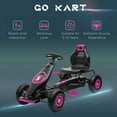 thumbnail image 2 of Aosom Kids Pedal Go Kart Ride-on Toy with Ergonomic Comfort Pedal Car with Tough Wear-Resistant Tread Go Cart Kids Car for Boys & Girls with Suspension System Safety Hand Brake Ages 5-12 Pink, 2 of 8
