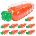 thumbnail image 4 of 10pcs Carrot Shape Candy Boxes Plastic Gift Boxes Chocolate Candy Boxes Gift Packaging Cases Birthday Party Favor(Translucent Orange), 4 of 4