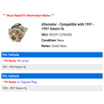 thumbnail image 2 of Alternator - Compatible with 1991 - 1997 Saturn SL - AC Delco, 2 of 2
