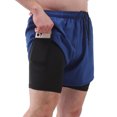 thumbnail image 1 of Pantalones cortos deportivos para hombres con forro 2 en 1 con bolsillos de secado rápido MABOTO Azul real/S, 1 of 7