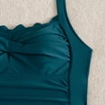 thumbnail image 5 of PNTUTB 2026 Swimwear for Women Solid-Color One-Piece Swimsuit with Wavy Neckline Halter Neck Ruching Slimming Tummy-Tucking and Open-Back Design, 5 of 6