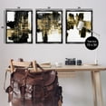 thumbnail image 3 of Stupell Industries Bold Black Brushstrokes with Gold Abstract Painting Black Floater Framed Canvas Art Print Wall Art, 25 x 31, Set of 3, 3 of 9