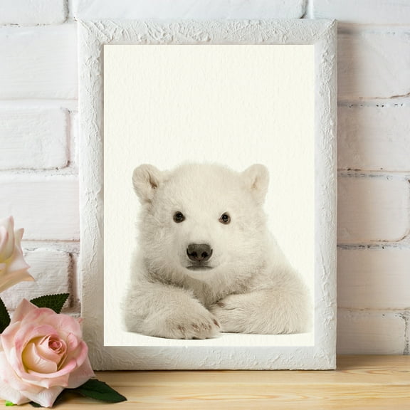 Baby Zoo Polar Bear - Nursery Wall Décor Farm Baby Animal Art Print