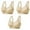 Beige, variant on Lolmot 3PC/5PC Bras for Women No Underwire Solid Color Sexy Gathered Push Up Bras Wireless Minimizer Bras Comfortable Breathable Underwear Bra