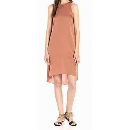 Womens Dress Sheath Silk High-Low Sleeveless 8
