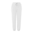 thumbnail image 2 of frariair Sweatpants Women Bottom Joggers Pants Workout High Waisted Yoga With Pockets Jogger White, 2 of 7