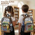 thumbnail image 4 of SEANATIVE Clear Bookbag for Girls Boys Transparent Backpack See Through School Daypack PVC Heavy Duty Unisex School Backpack for Teens Kids, Heart-shaped Pattern Leopard Print, 4 of 7