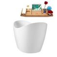 thumbnail image 6 of 68" Streamline G-80-313-GLD Soaking Glossy White Freestanding Tub and Tray With Internal Drain in Polished Gold, 6 of 13