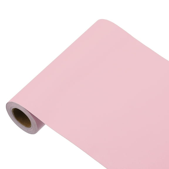 Uxcell 197"x5.9" Cherry Pink Wallpaper, Peel and Stick Wallpaper, Pink Contact Paper Solid Color Vinyl Self-Adhesive Wall Paper Decorative for Wall Covering