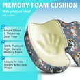 thumbnail image 5 of Premium Dog Pattern Memory Foam Seat Cushion Ergonomic Chair Pad for Office Chair, Car, Airplane & Bleachers Sciatica, Tailbone Hip & Back Pain Relief - Chair Cushion for Long Office Workers., 5 of 5