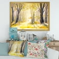 thumbnail image 3 of Designart 'Bright Sunshine Through The Yellow Forest Trees I' Traditional Framed Art Print, 3 of 4