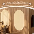 thumbnail image 6 of AUU Espresso Hidden Cat Litter Box Enclosure – Wooden Washroom Cat House Nightstand with Scratching Board Doors and Storage Drawer, 6 of 14
