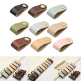 thumbnail image 4 of 6 Pcs Poignées en Cuir Poignée Porte Armoire Tiroir Bureau Armoire Bouton Mobilier, 4 of 7