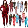 thumbnail image 2 of Christmas Adult Onesie Pajamas - Comfy Matching Holiday Jumpsuits, 2 of 3