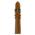 thumbnail image 3 of Hirsch Rivetta Leather Watch Strap - Golden Brown - L - 20mm - Shiny Silver Buckle, 3 of 9