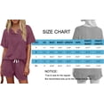 thumbnail image 5 of MOSHU Womens Pajamas Sets Button Down Tops and Drawstring Shorts With Pockets Two Piece Lounge Sets Oufits, 5 of 10