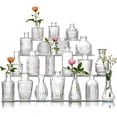 thumbnail image 1 of Set de jarrones Bud Glass Ulodimi, cristal vintage transparente (20 unidades), 1 of 7