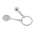 thumbnail image 1 of KLKCMS Alloy Tennis Racket Ball Keychain Keyring Bag Decor Gift Souvenir, 1 of 5