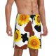 thumbnail image 2 of Fotbe Sunflower Cow Pantalones Cortos de Pijama para Hombre, Ropa de Dormir, Pantalones de Pijama Cortos para Hombre-Large, 2 of 6