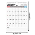 thumbnail image 2 of large wall calendar 12 month 2027, Coil Bound 2027 Wall Calendar with Hanging Hole, Writable Daily Grid Calendar for Tracking Appointments and Important Events, 2 of 7