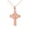 Rose, variant on 10k White Gold Celtic Cross Patron Saint Michael Archangel Heart Love Knot Pendant Necklace (PENDANT ONLY)