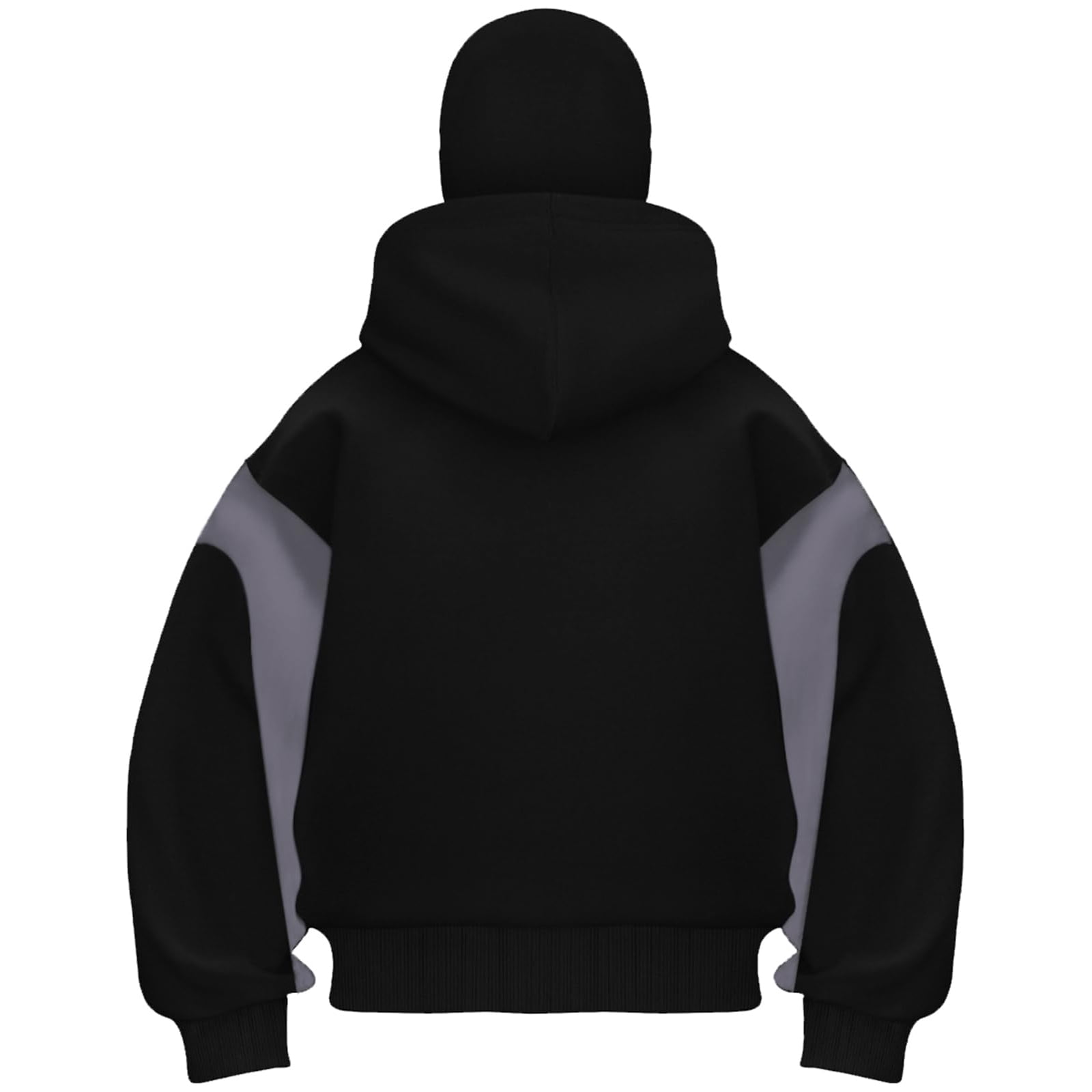 Homeyce Men's Balaclava Double Hoodie Sweatshirt with Mask with Zipper Hoodie Double Layer Hooded Wind Resistant Coat Balaclava Motor Y2k Fall Fashion Clothing,Gray XL