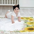 thumbnail image 6 of Kemina Blankets Baby Monthly Milestone Blanket Girl, Boy - Sunflower Milestone Blanket for Baby Girl Includes Wreath, Headband and Frame, Month Blanket Floral Nursery Decor 50x40, 6 of 7